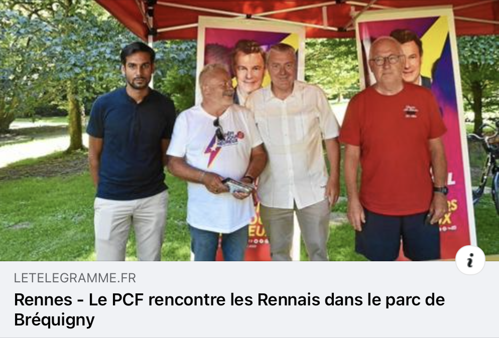 Le PCF rencontre les Rennais dans le parc de Bréquigny - Rennes - Le Télégramme {HTML}